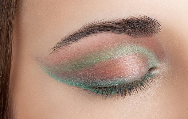 Smooth cream eyeshadow applied without creasing.