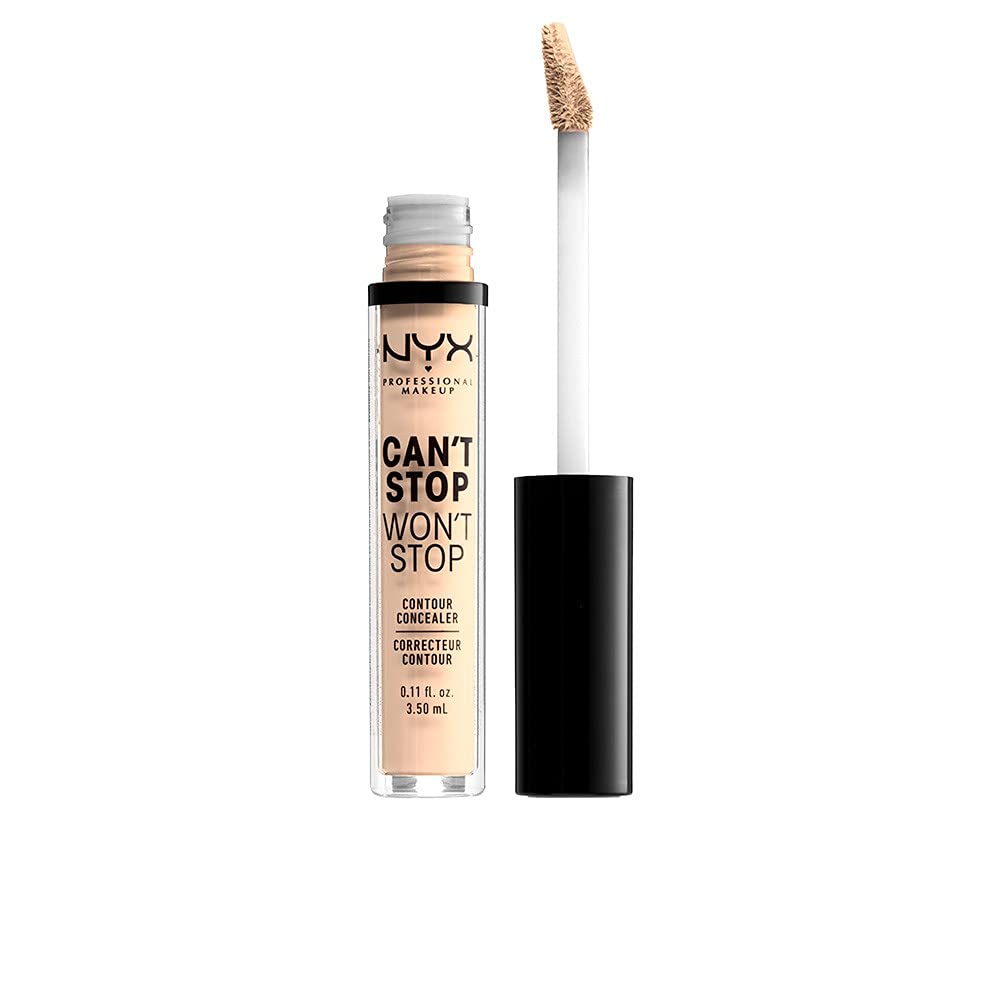 NYX PROFESSIONAL MAKEUP Can't Stop Won't Stop Contour Concealer, 24h Full Coverage Matte Finish - Natural