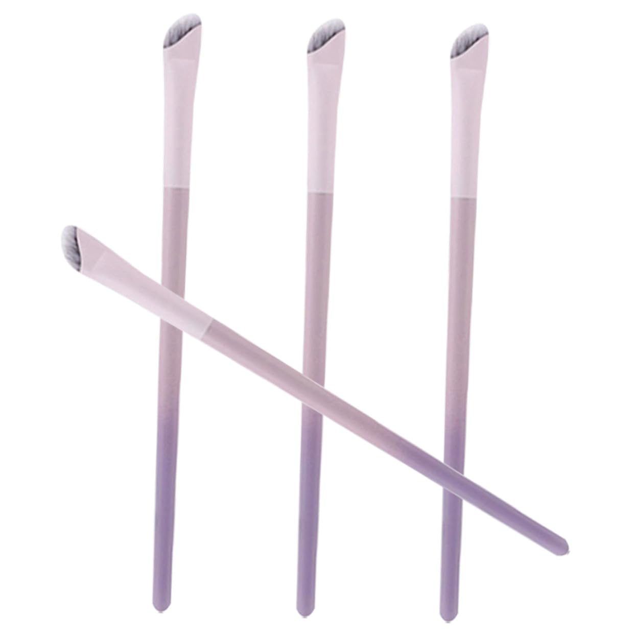 4pcs Angled Eyeliner Brush Eye Shadow and Brow Makeup Tools Soft Artificial Handle Practical for Precise Application and Easy Carry