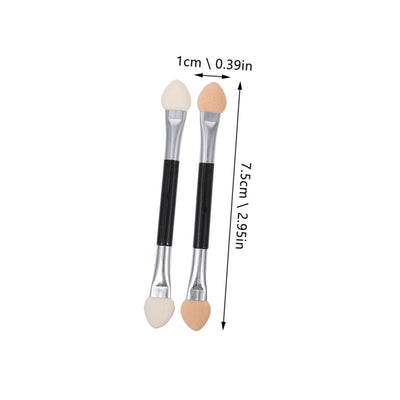 Baluue 40pcs Double-ended Eyeshadow Brush Kit Aluminum Handle, Disposable Cosmetic Applicators for Precise Eye Makeup Application, for Professional and Personal Use