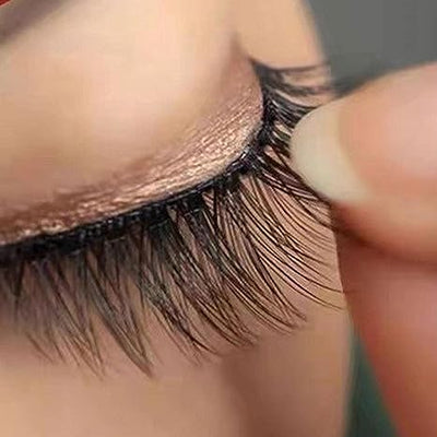80 PCS Fake Lashes No Glue Apply False Lashes Eyelash Self Adhesive Lash Strips for Fake Eyelashes Extension Supplies False Eyelash Adhesives Suitable for All Strip
