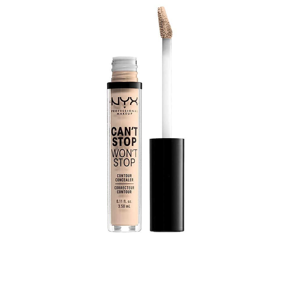 NYX PROFESSIONAL MAKEUP Can't Stop Won't Stop Contour Concealer, 24h Full Coverage Matte Finish - Natural