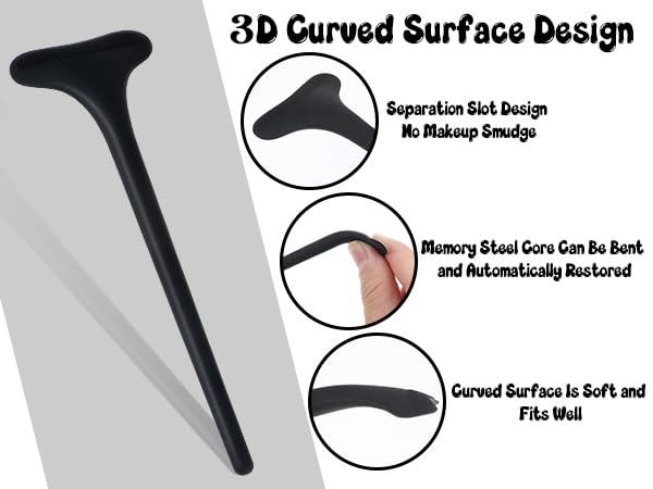 Mascara Guard, Black Mascara Eyelid Shield Reusable Silicone for Beginners, Non-Slip Grip to Prevent Makeup Residue & Smudges