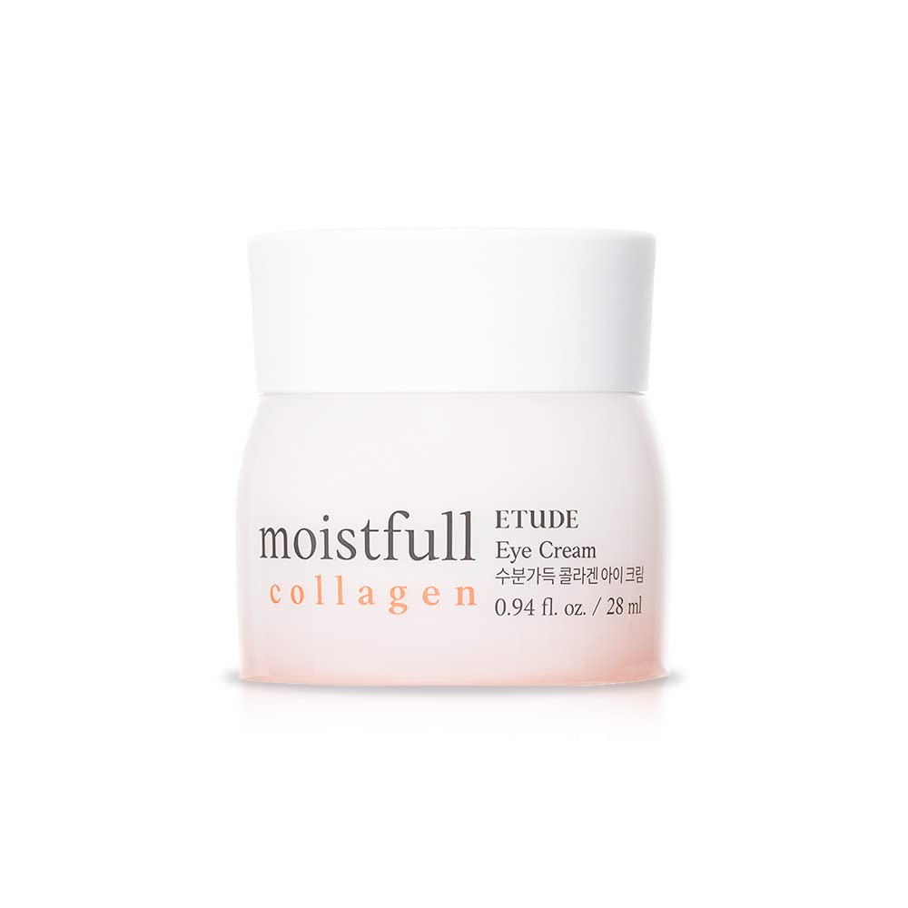 ETUDE Moistfull Collagen Korean Eye Cream Super Collagen Water & Lupinus Albus Protein, Hydrating Eye Cream, Creamy Texture (0.94 Fl Oz)