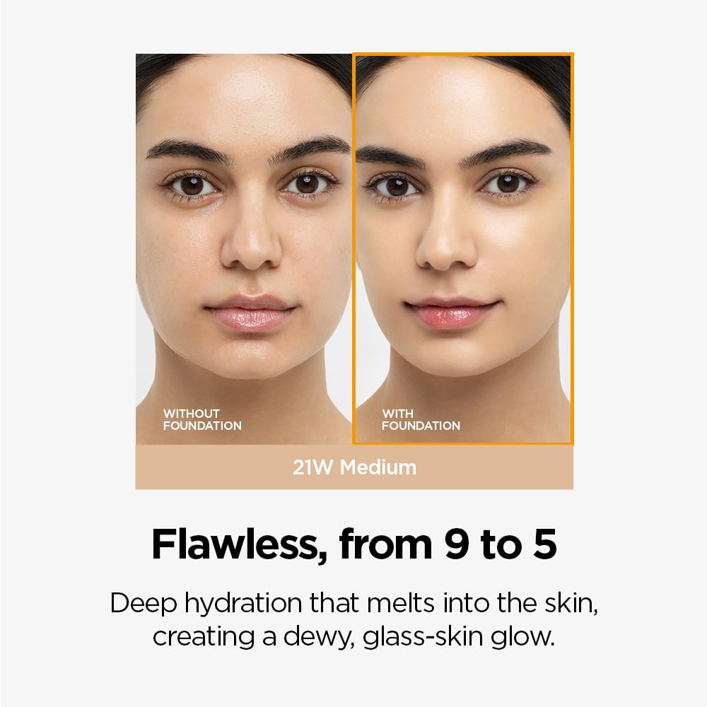 JUNG SAEM MOOL Essential Skin Nuder Cushion | Natural Finish, Buildable Coverage Cushion Foundation by Korean Makeup Artist (Mini, 0.17 Fl Oz), 19N N-Light