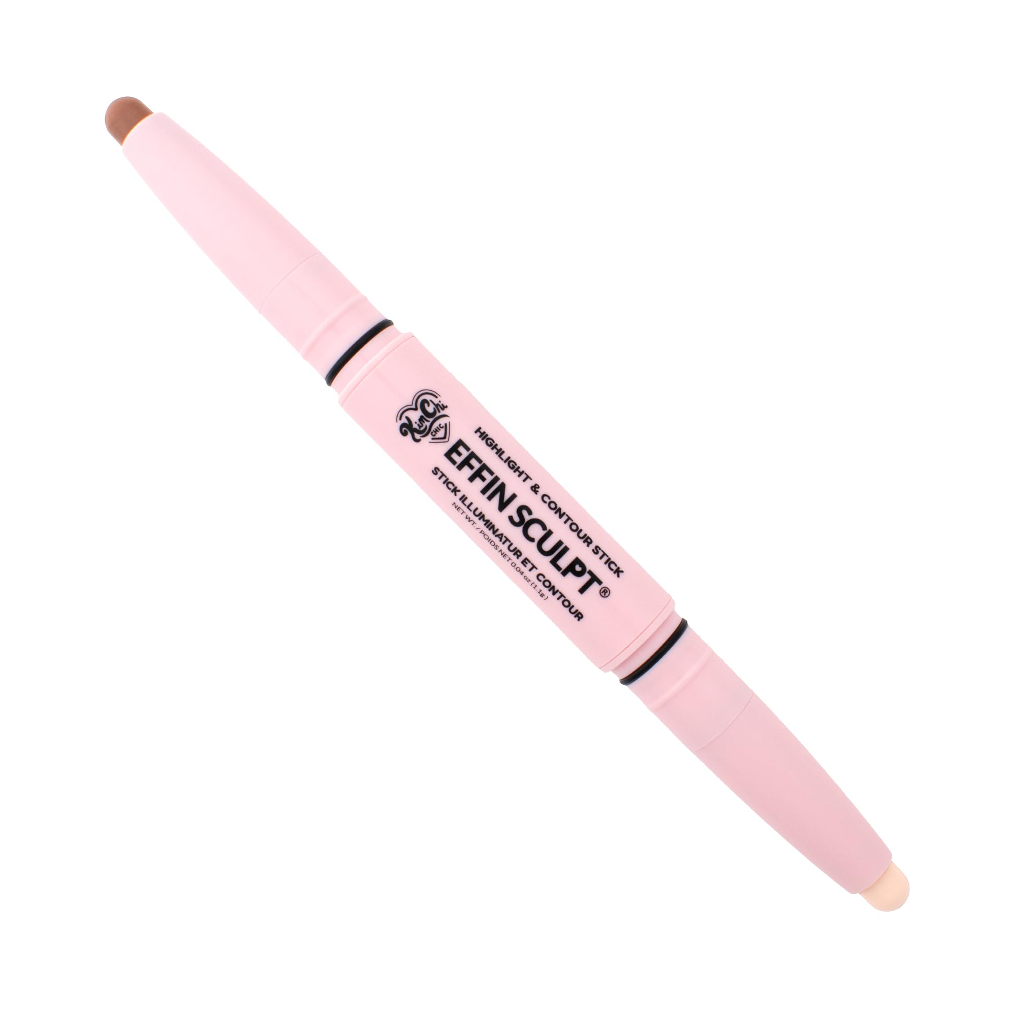 KimChiChic Beauty Effn Sculpt Dual-Ended Highlight & Contour Stick, Creamy & Blendable Formula with Mango Seed Butter, Vitamin E & Sweet Almond Oil, Cruelty-Free, Light