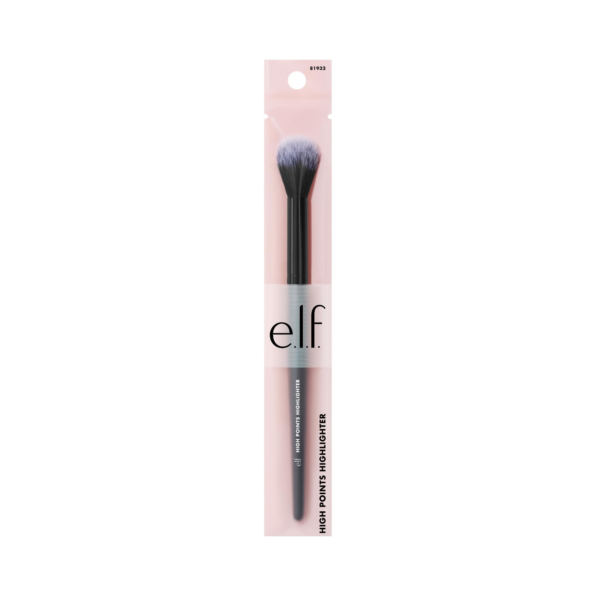 e.l.f. High Points Highlighter Brush, Soft & Tapered Face Makeup Brush For Illuminating & Creating Soft-Focus Glow, Vegan & Cruelty-Free