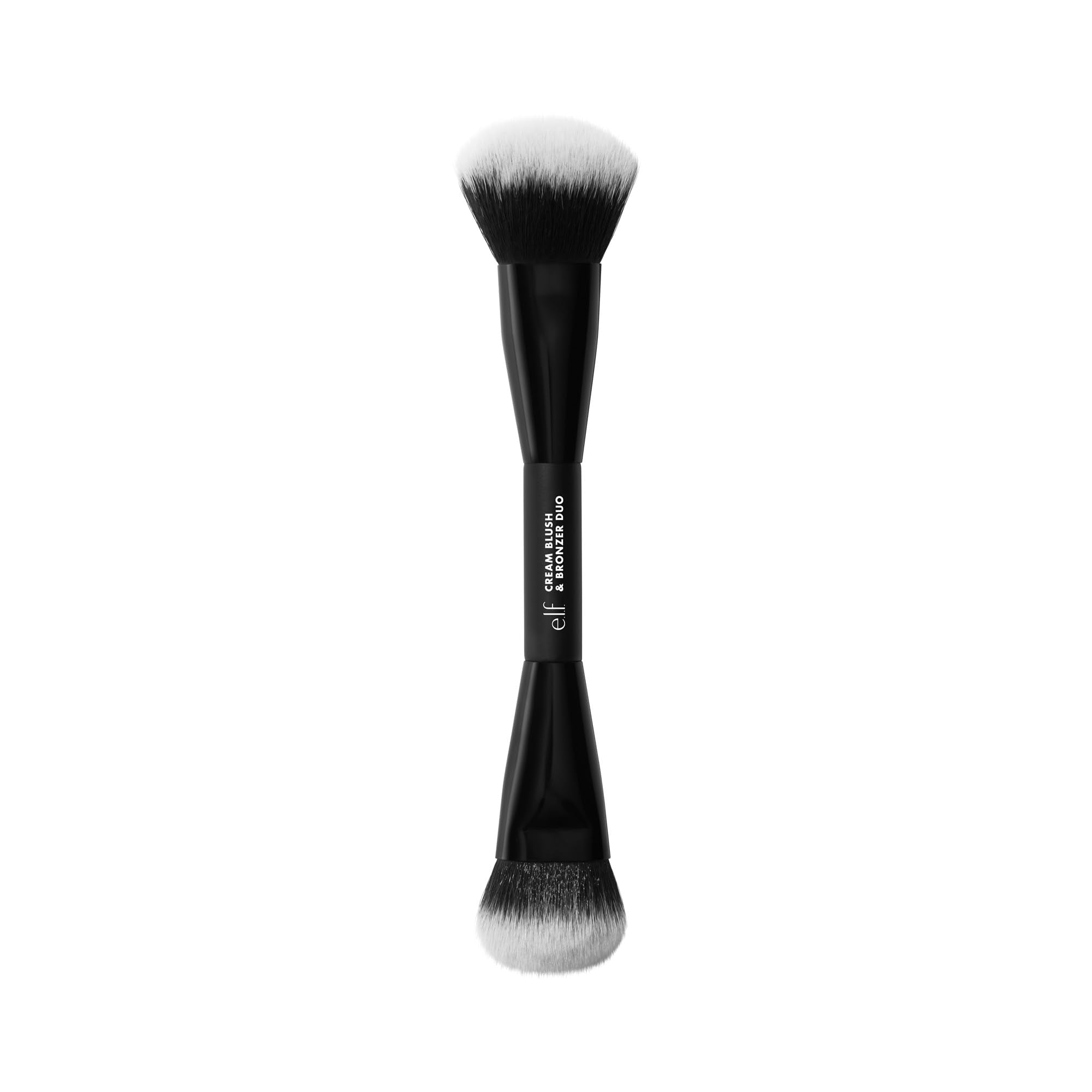 e.l.f. Cream Blush & Bronzer Duo Brush, 2-in-1 Makeup Brush for Blending & Layering Cream Formulas, Creates Seamless Glow, Vegan & Cruelty-Free