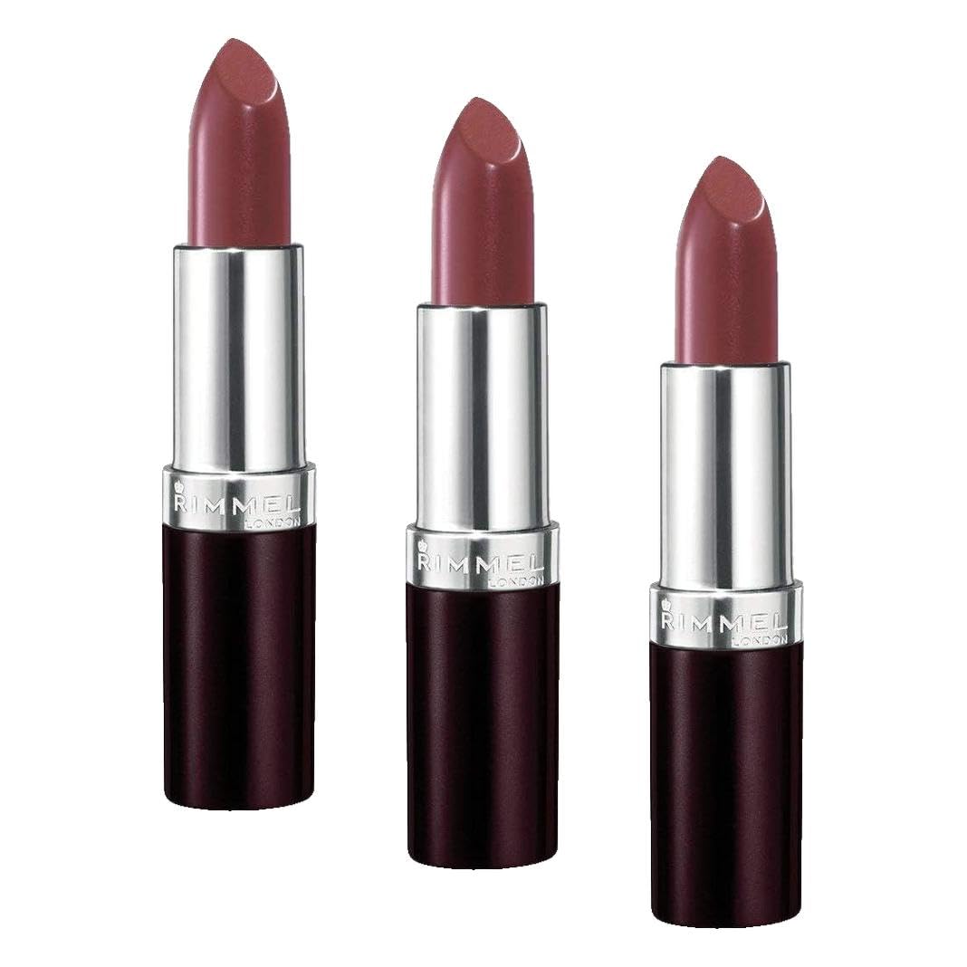 Rimmel Lasting Finish Lipstick | Up to 8 Hours of Intense Lip Color with Color Protect Technology and Exclusive Black Diamond Complex | 0.14 fl oz (Pack of 1) | 002 Candy