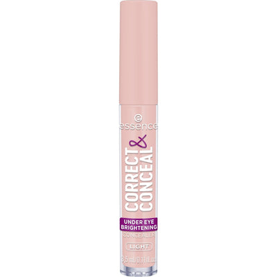 essence | Correct & Conceal Under Eye Brightening Concealer | Easy Application, Lightweight, Buildable, Infused with Aloe Vera | Vegan & Cruelty Free (10 | Light)