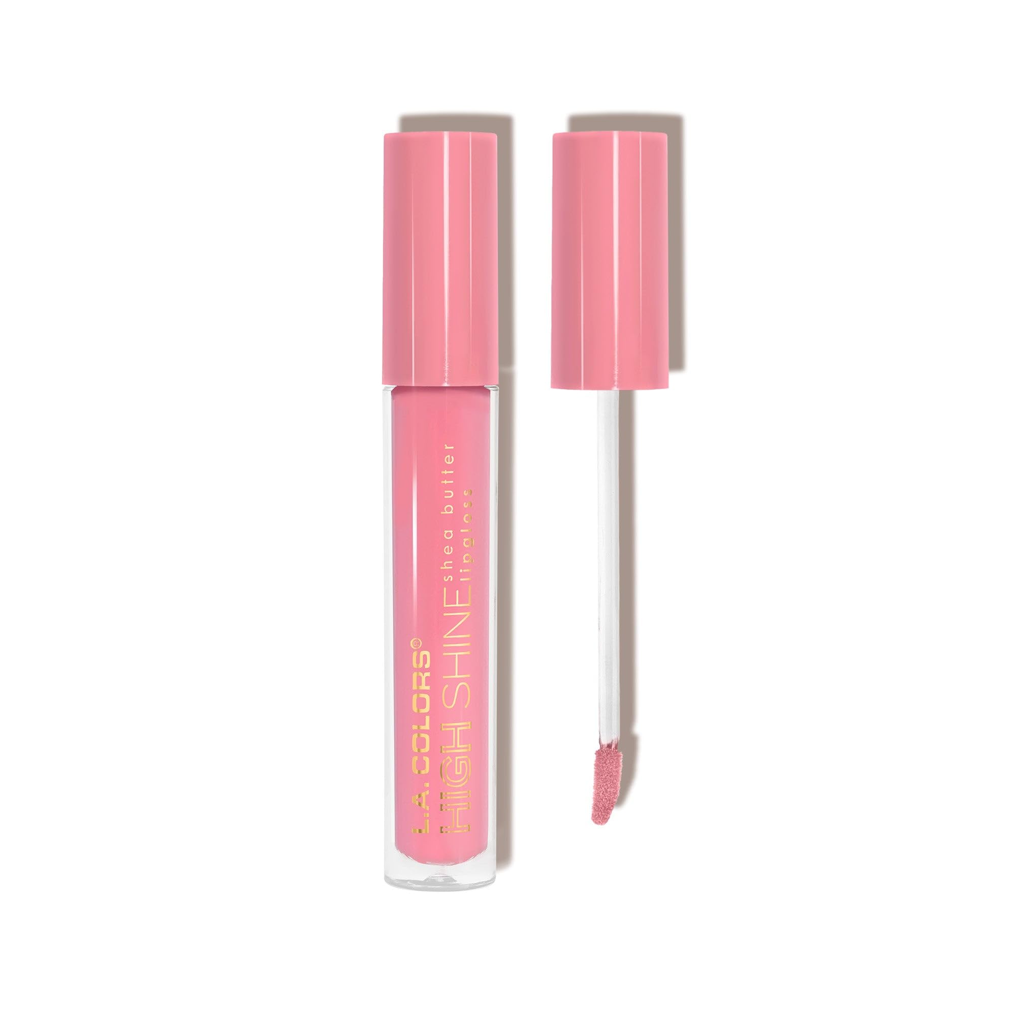 L.A. COLORS High Shine Shea Butter Lip Gloss, Baby Cakes, 0.14 Oz