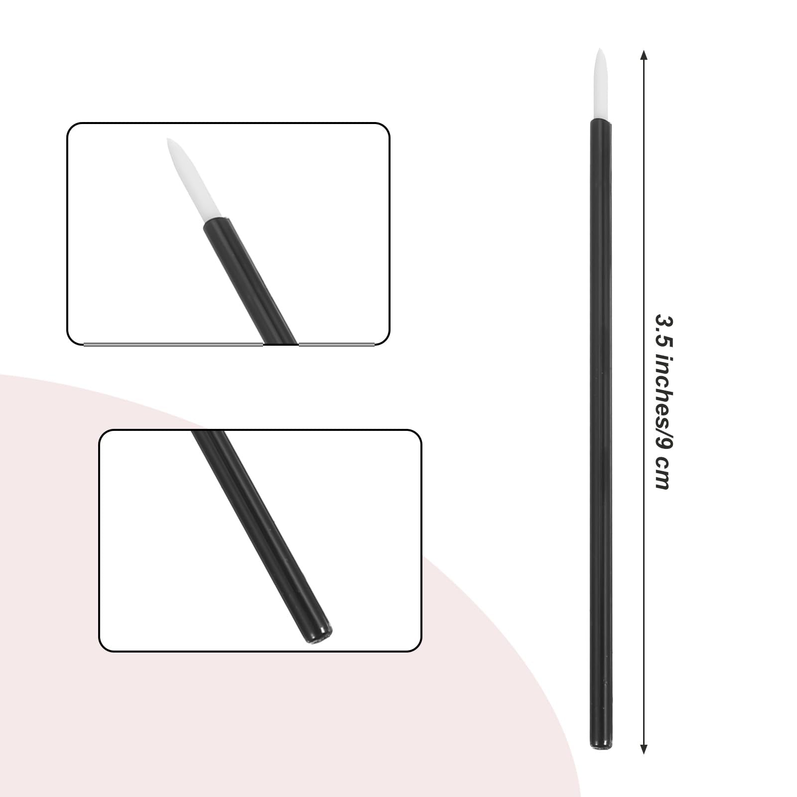 100 PCS Eyeliner Brushes, Fine Point Eyeliner Brush Kit, Disposable Eyeliners Applicator Tool for Precise Eye Makeup, Eyeshadow Applicators, Black Nylon Eye Liner Brushes