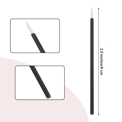 100 PCS Eyeliner Brushes, Fine Point Eyeliner Brush Kit, Disposable Eyeliners Applicator Tool for Precise Eye Makeup, Eyeshadow Applicators, Black Nylon Eye Liner Brushes