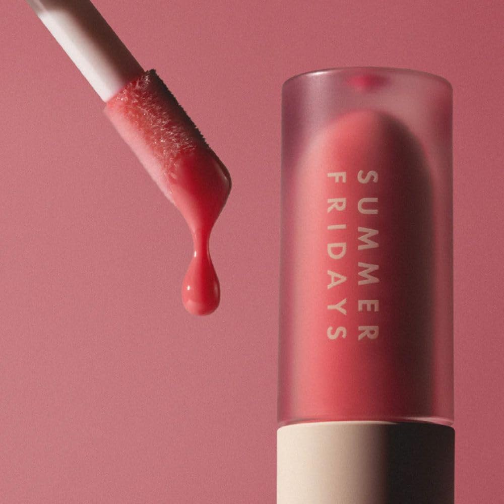 Summer Fridays Dream Lip Oil - Hydrating Tinted Lip Gloss Oil - Non-Sticky Formula with Skincare Benefits for Long-Lasting Softness + Shine - Effortless Beauty Gifts - Pink Cloud (0.15 Oz)