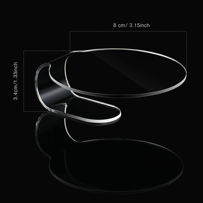 2 Pieces Makeup Mixing Palette Makeup Mixing Tray Acrylic Foundation Palette Clear Eyeshadow Hand Cosmetic Foundation Dish Handheld for Blending