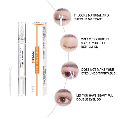 4 Sets Eyelid Glue Double Eyelid Pen Glue Invisible Double Eyelid Styling Cream Natural Liquid Eyelid Tape for Women