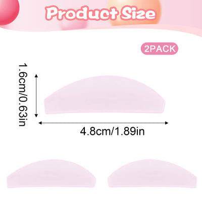 RAHHLIZS 2Pairs Lash Lift Shields,1mm Thin Lash Lift Pads for Lash Perm,Flat Korean Lash Lift Shields,Glueless Lash Lift Rods Professional Salon Use,Help Soften and Perm Lashes Thoroughly Light Pink