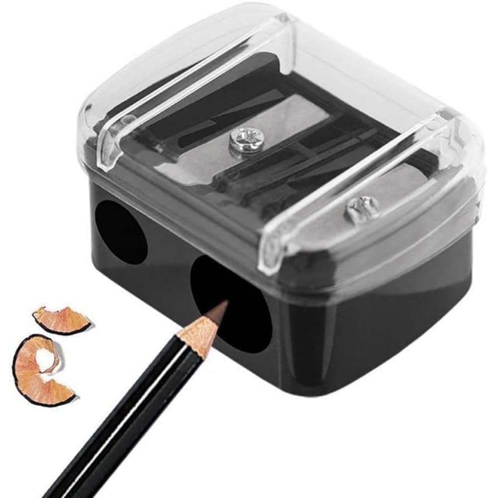Eyeliner Pencil Sharpener, Eyeliner Sharpener for Pencil, Makeup Pencil Sharpener, Dual Holes Eyeliner Sharpener, Sharpeners