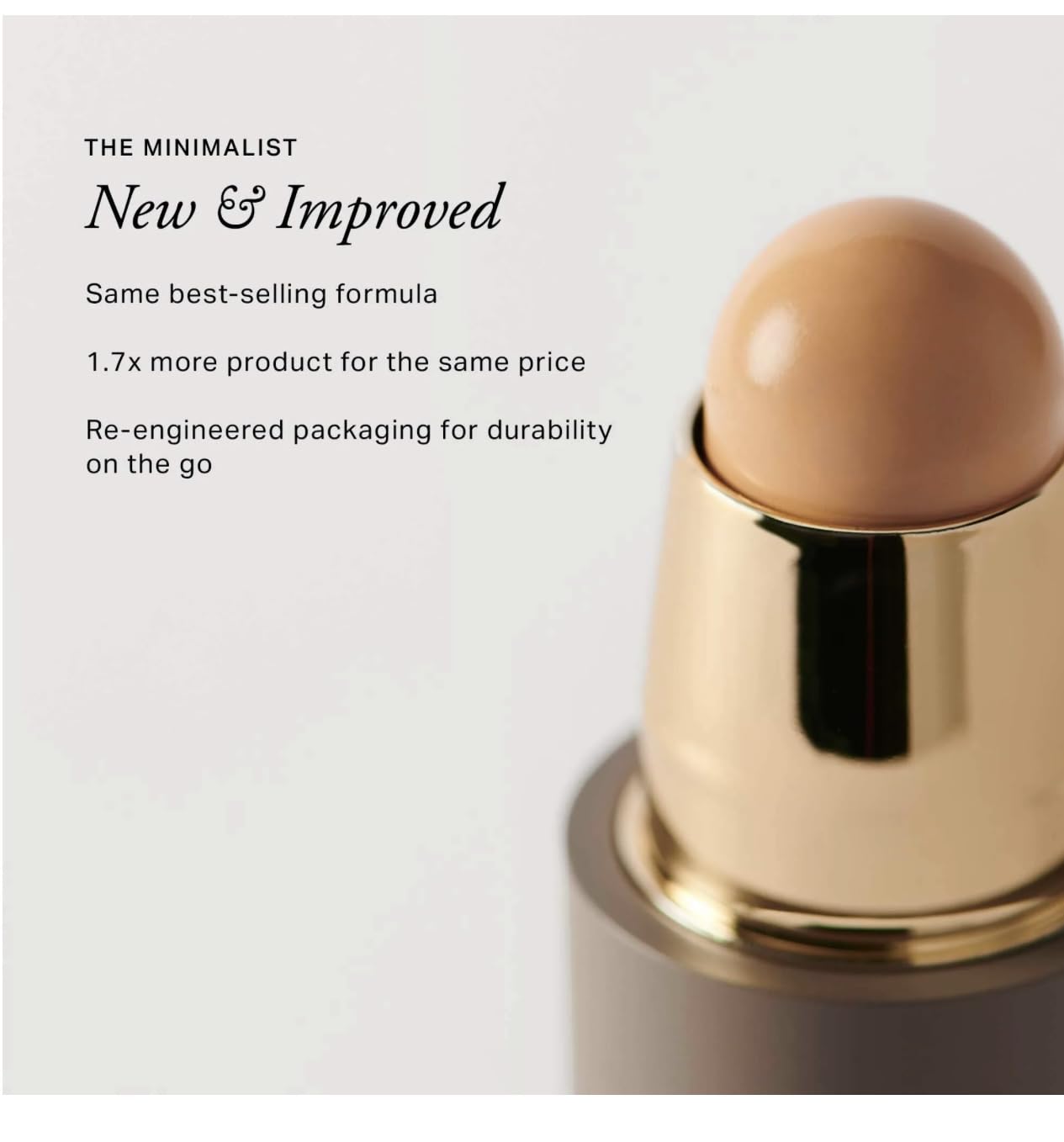 MERIT The Minimalist Perfecting Complexion Foundation and Concealer Stick Camel