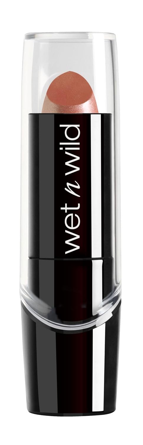 wet n wild Silk Finish Lipstick, Hydrating Rich Buildable Lip Color, Formulated with Vitamins A,E, & Macadamia for Ultimate Hydration, Cruelty-Free & Vegan - Mink Brown
