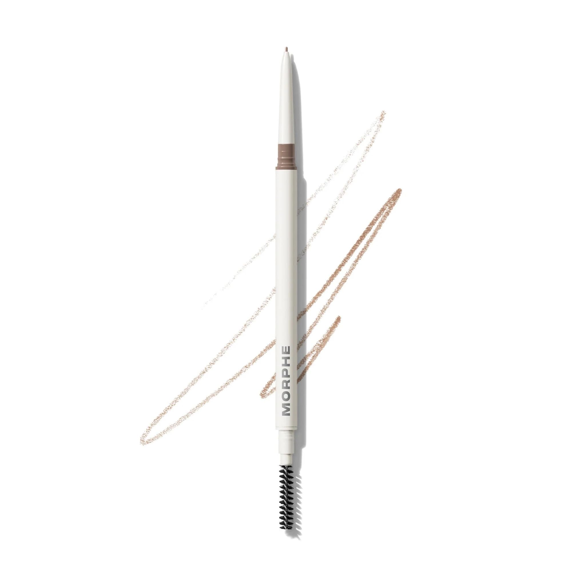 Morphe Nano Brow Pencil - Ultrafine Eyebrow Pencil for Hairlike Strokes - Precision Eye Makeup with Spoolie Brush for Natural Definition and Long-Lasting Wear - Biscotti (0.001 oz)