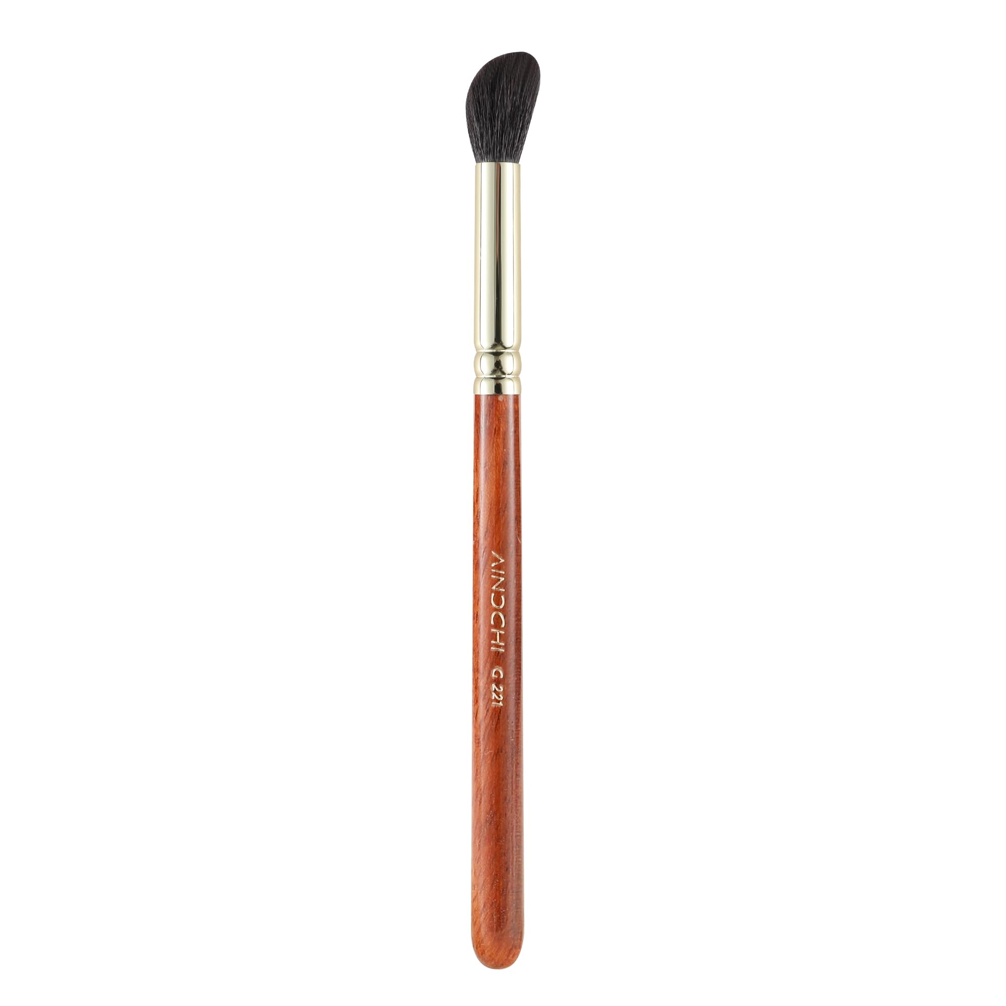 AINOCHI Nose Contour Brush G221- Saikoho Goat Hair Professional Angled Eye Blending Brush for Eyeshadow - Handmade Luxury Bubinga Wood Handle Makeup Tool for 3D Seamless Contouring & Highlighting