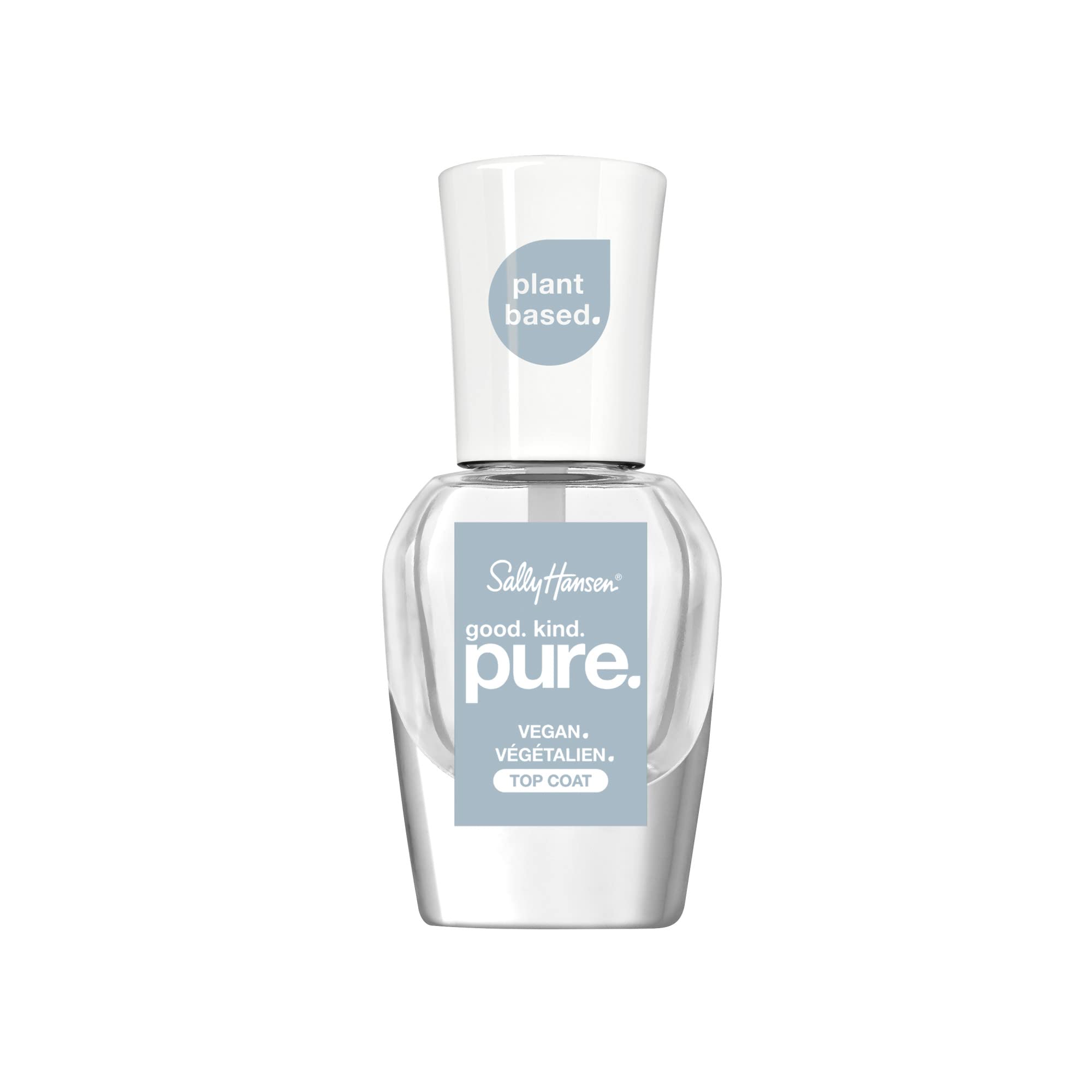 Sally Hansen Good. Kind. Pure. Nail Polish Top Coat | Plant-Based, Vegan, 16-Free Formula | Clear Nail Polish