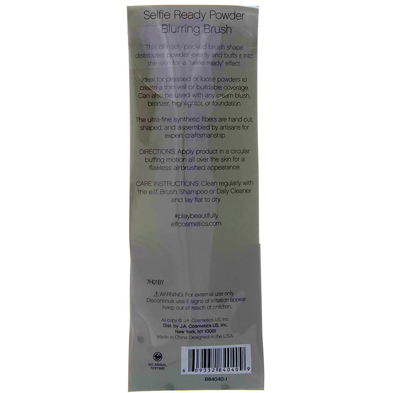 e.l.f. Powder Blurring Brush, Makeup Brush For Creating A Soft-Focus Finish, Great For Under Eyes, Around The Nose & Brows, Vegan & Cruelty-Free