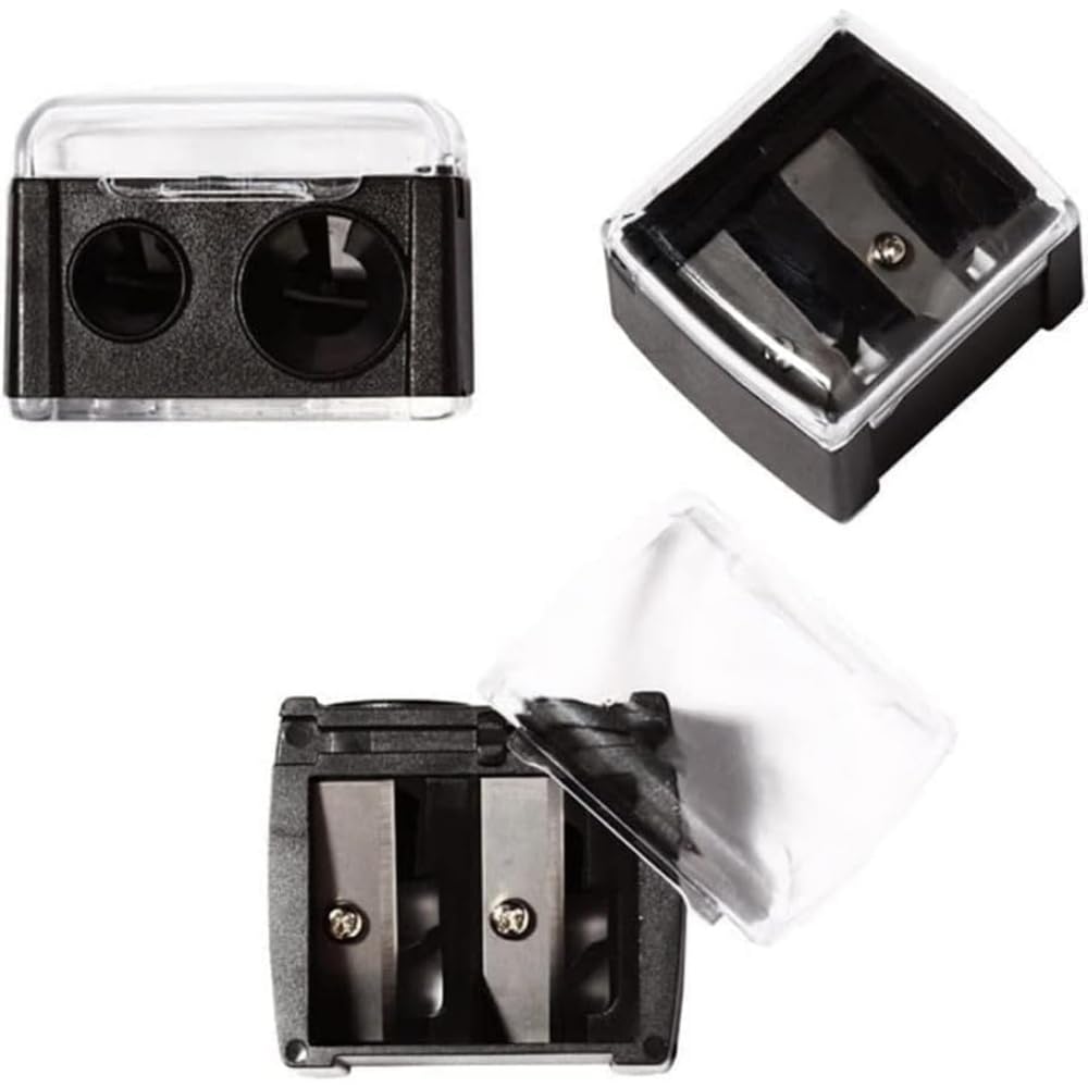 Eyeliner Pencil Sharpener, Eyeliner Sharpener for Pencil, Makeup Pencil Sharpener, Dual Holes Eyeliner Sharpener, Sharpeners
