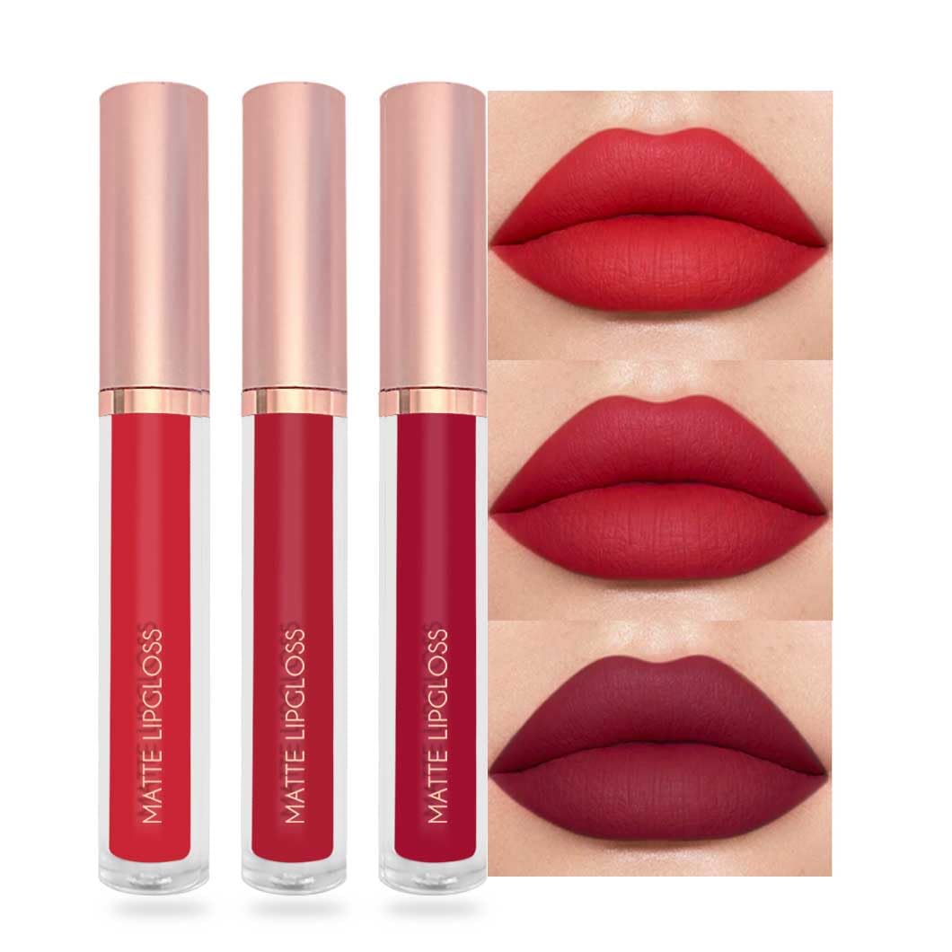 6Pcs Matte Liquid Lipstick Makeup Set, Matte liquid Long-Lasting Wear Non-Stick Cup Not Fade Waterproof Lip Gloss (Set A)