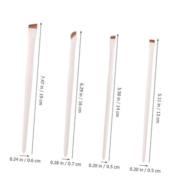 HEANUJJ 4 Pieces Eyeliner Brush and Eyebrow Brush Set for Eye Makeup Portable Cosmetics Tools for Women’s Travel and Daily Use