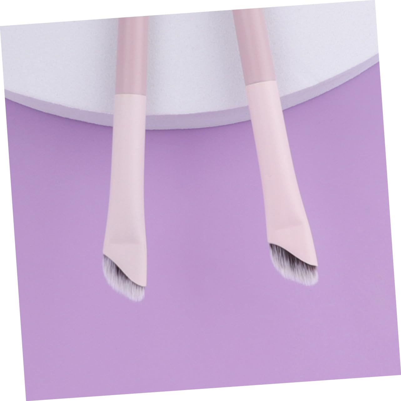 4pcs Angled Eyeliner Brush Eye Shadow and Brow Makeup Tools Soft Artificial Handle Practical for Precise Application and Easy Carry