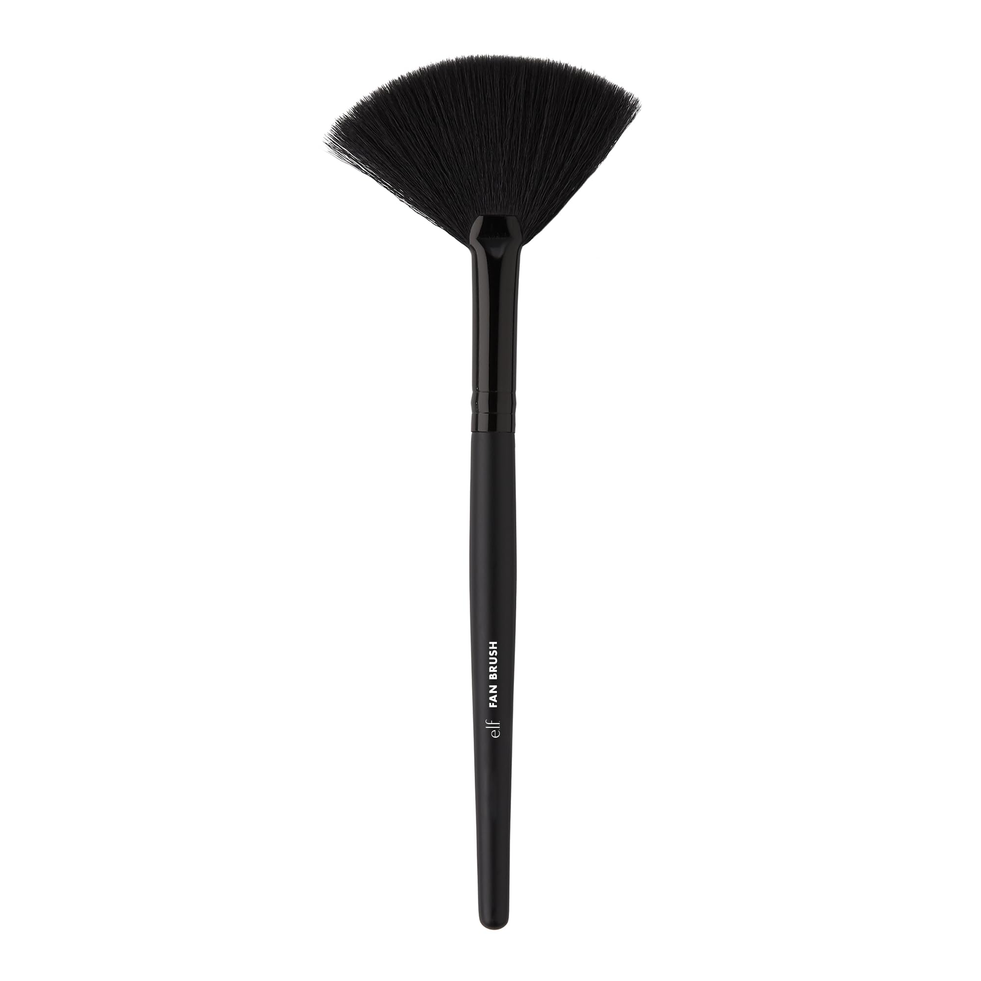 e.l.f. Fan Brush, Powder & Contour Makeup Brush, Unique Fan Shape Blends For A Flawless Finish, Soft & Absorbent, Vegan & Cruelty-Free