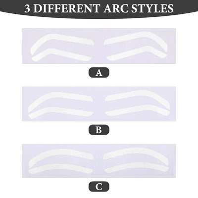 36 Pairs Eyebrow Stencils Eye Brow For Women, 3 Shapes Eyebrows Stencil Tape Sticker Shaping Stickers Shaper Plantillas Perfectas Shape for Tinting Makeup