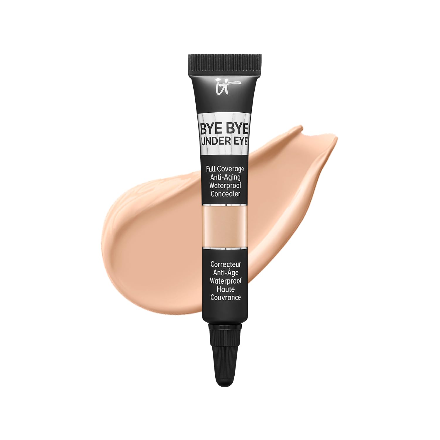 IT Cosmetics Bye Bye Under Eye Concealer Travel - Waterproof, Full Coverage Brightening Concealer For Dark Circles, Fine Lines, Redness & Discoloration, Color Correcting Cream, 24H Wear- 0.11 fl oz