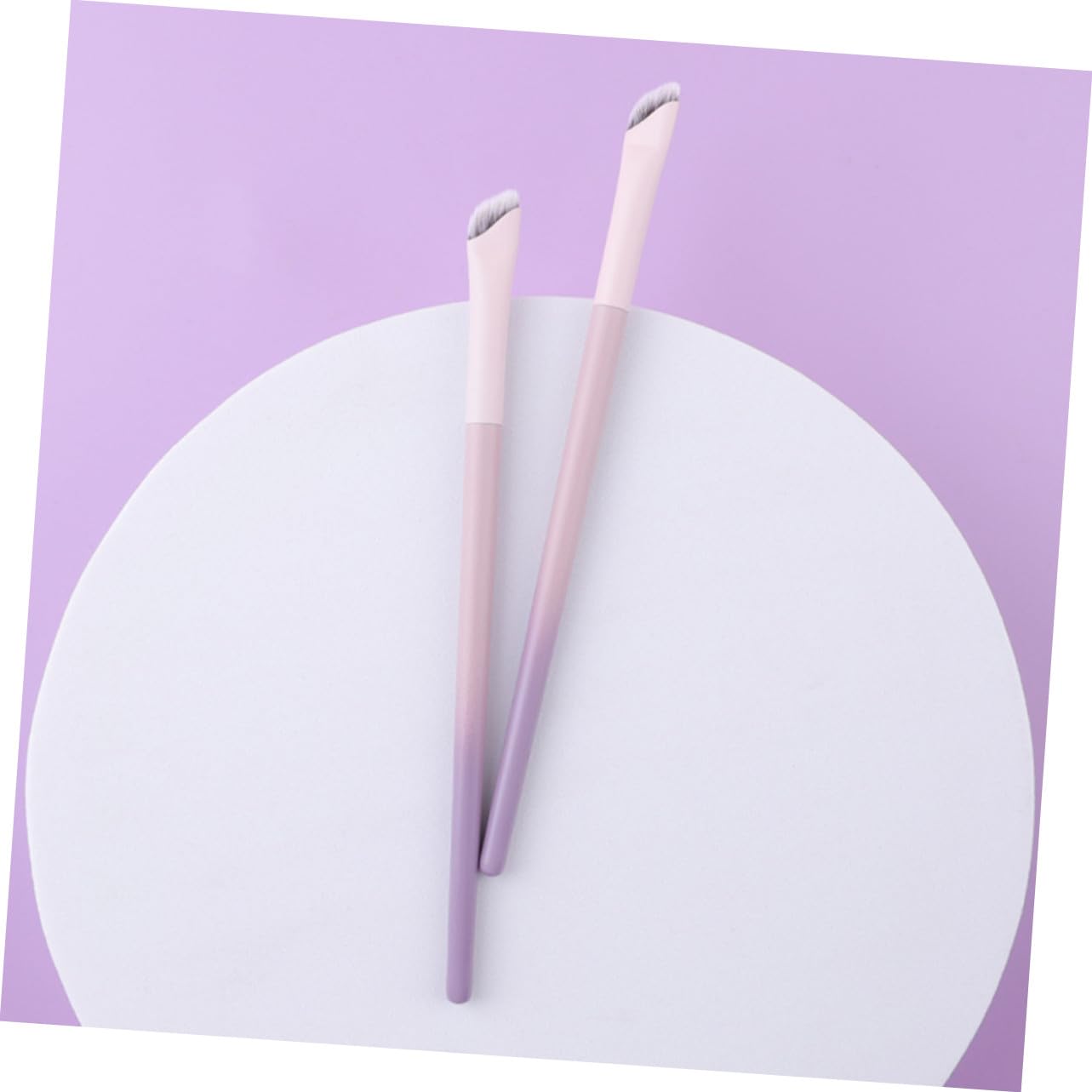 4pcs Angled Eyeliner Brush Eye Shadow and Brow Makeup Tools Soft Artificial Handle Practical for Precise Application and Easy Carry