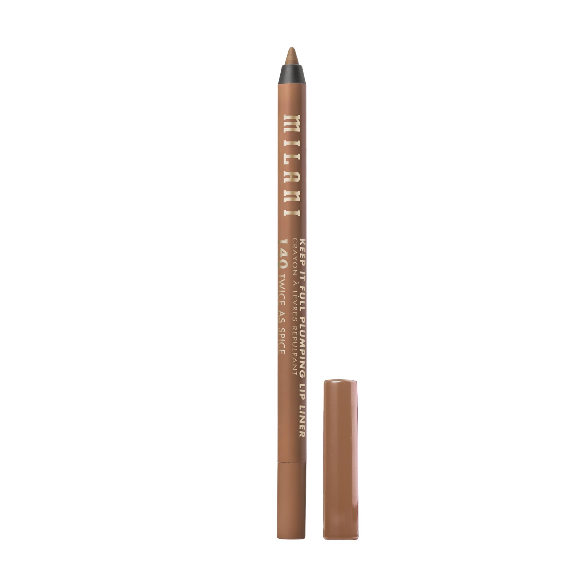 Milani Keep It Full Plumping Lip Liner - Long-Lasting Creamy Pencil for Visibly Fuller Lips - 8-Hour Wear with Chili Extract & Maxi-Lip - Vegan & Cruelty-Free, Made in USA, Twice As Spice