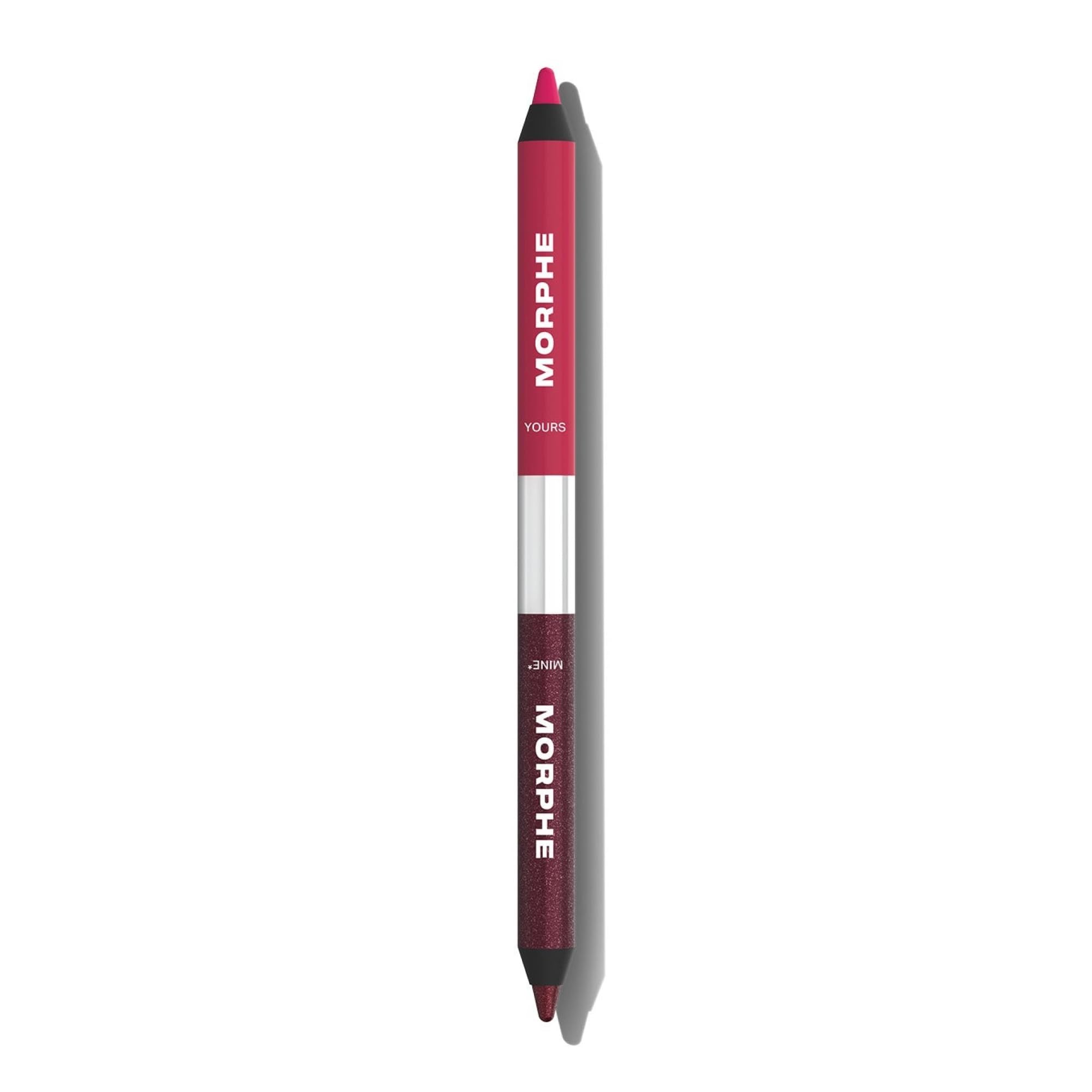 Morphe Bi-Liner Dual-Ended Gel Eyeliner Pencil - Matte & Metallic Eye Liner Duo with Long Lasting Waterproof Color for Precise and Smoked Eye Makeup Looks - Yours or Mine (0.04 oz)