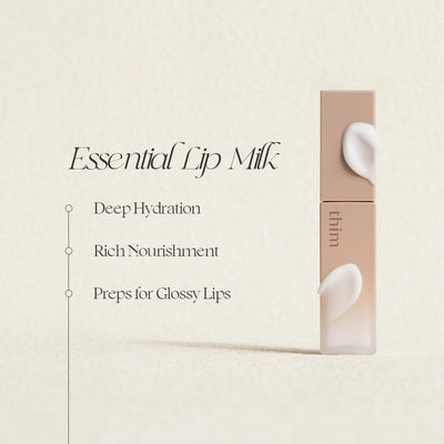 thim Essential Lip Milk - Moisturizing Lip Primer, Lip Balm with Shea Butter & Jojoba Oil, Hydrating and Long-lasting, Lip Treatment (7g / 0.24 fl.oz.)