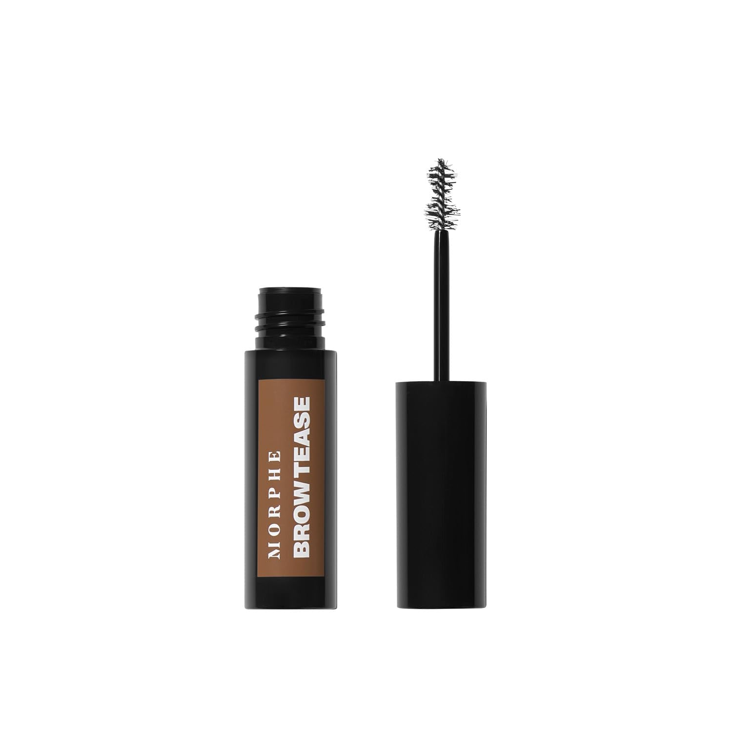 Morphe Brow Tease Eyebrow Gel Mousse - Volumizing Brow Gel to Tint, Thicken & Shape with 100% Natural Bamboo Fibers - Enriched with Conditioning Coffee Seed Oil - Almond (0.16 fl oz)
