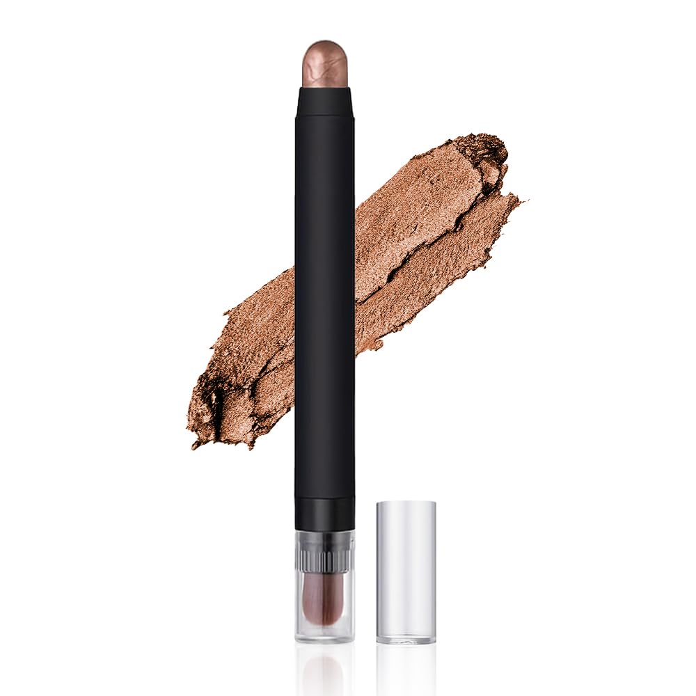 Dual-Ended Eyeshadow Stick, Waterproof Creamy Powder Shadow for Highlight and Contour, Long-Lasting Smudge-Proof, Vegan, Easy Blendable, 0.17 Oz (3#, 1 Count (Pack of 1))