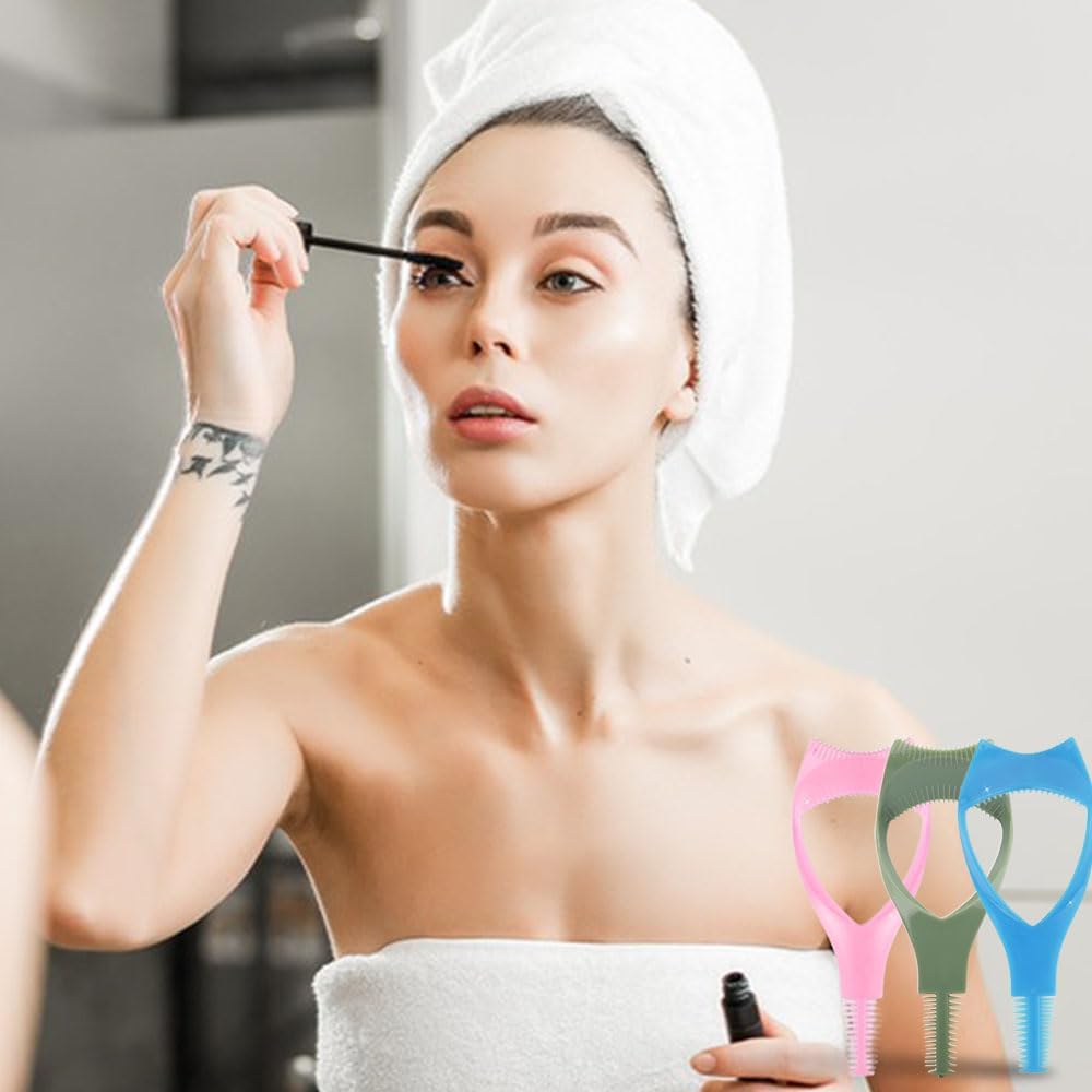 Eyelashes Tools Mascara Shield Applicator Guard 3 in 1, 2026 Upgrade Cosmetic Mascara Shield Applicator Eyelash Comb, Mascara Guard Tool Eye Lash Applicator Makeup Cosmetic (4 Pcs)