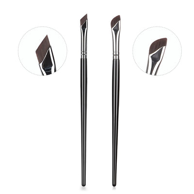 Etercycle Eyeliner Brushes Set, Fine Angled Eyeliner Eyebrow Concealer Brushes, Upgraded Sickle Ultra Thin Slanted Flat Angle for Beauty Cosmetic Tool(3 Pieces)