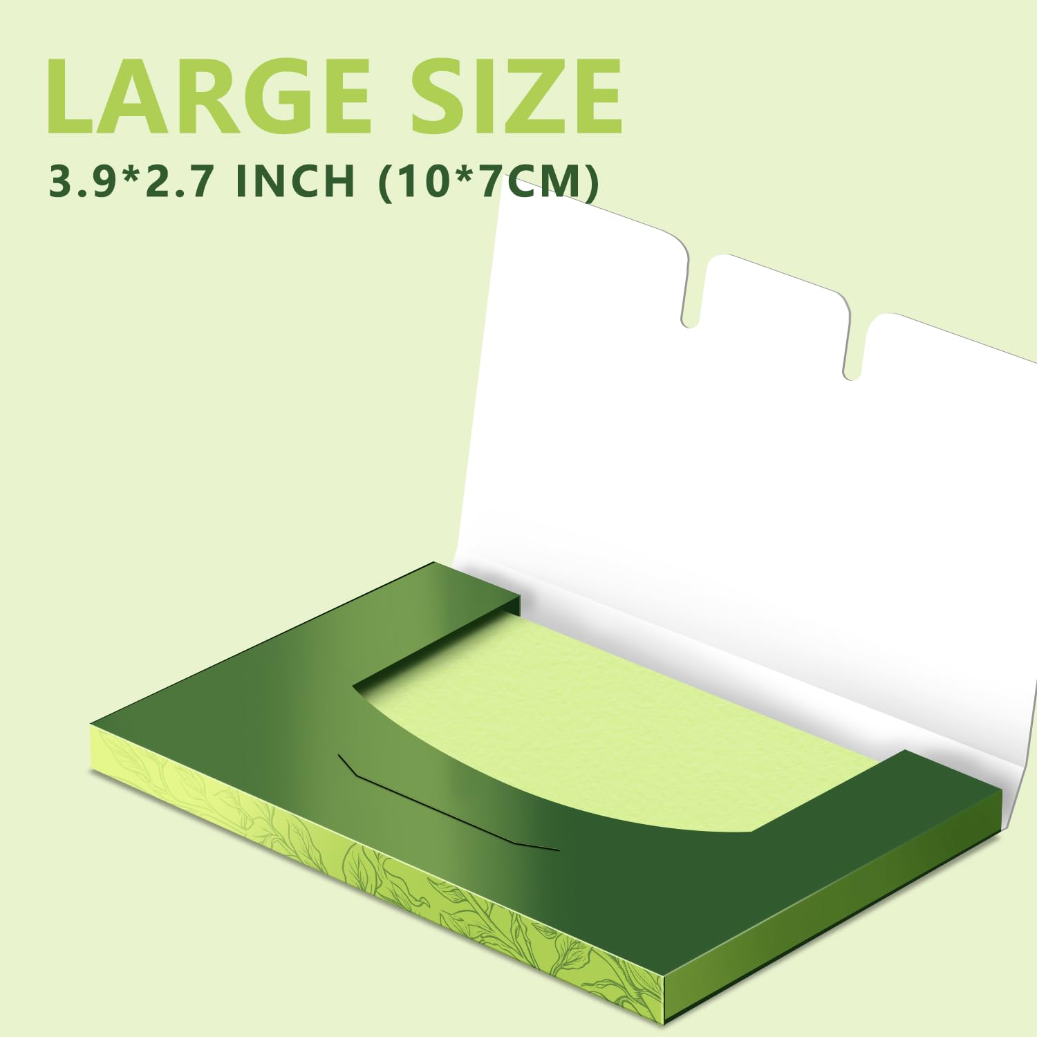 Face Oil Blotting Paper Facial Oil Absorbing Sheets for Oily Skin Face Wipes for Makeup Clean Green Tea 100 Count