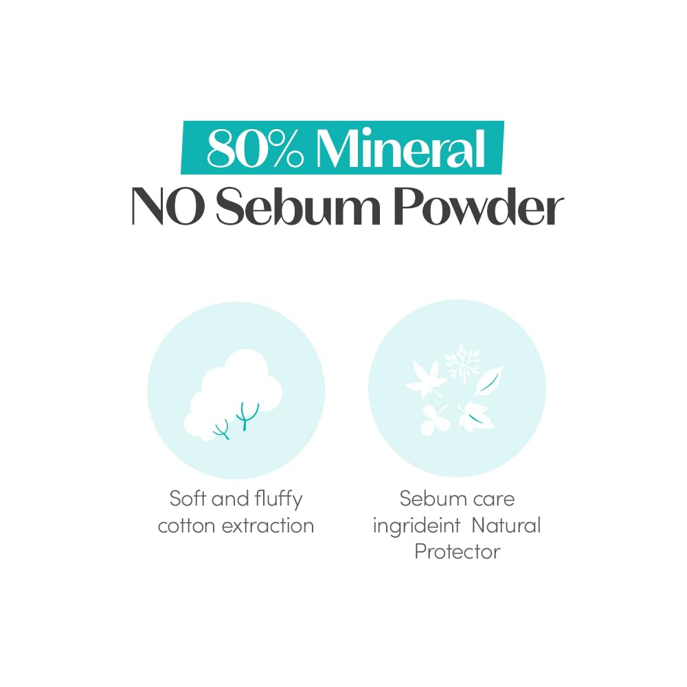 ETUDE Zero Sebum Loose Powder for Face | Lightweight Oil Control No Sebum Loose Face Powder with 80% Mineral | Long Lasting Perfect for Coachella & Festival Essentials