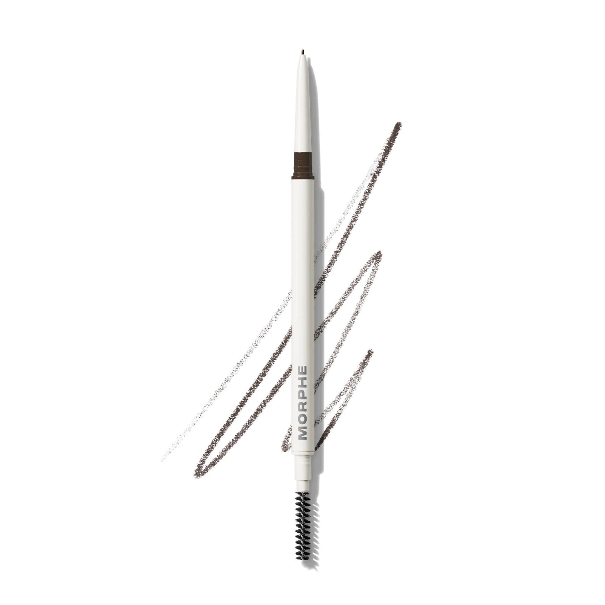 Morphe Nano Brow Pencil - Ultrafine Eyebrow Pencil for Hairlike Strokes - Precision Eye Makeup with Spoolie Brush for Natural Definition and Long-Lasting Wear - Java (0.001 oz)