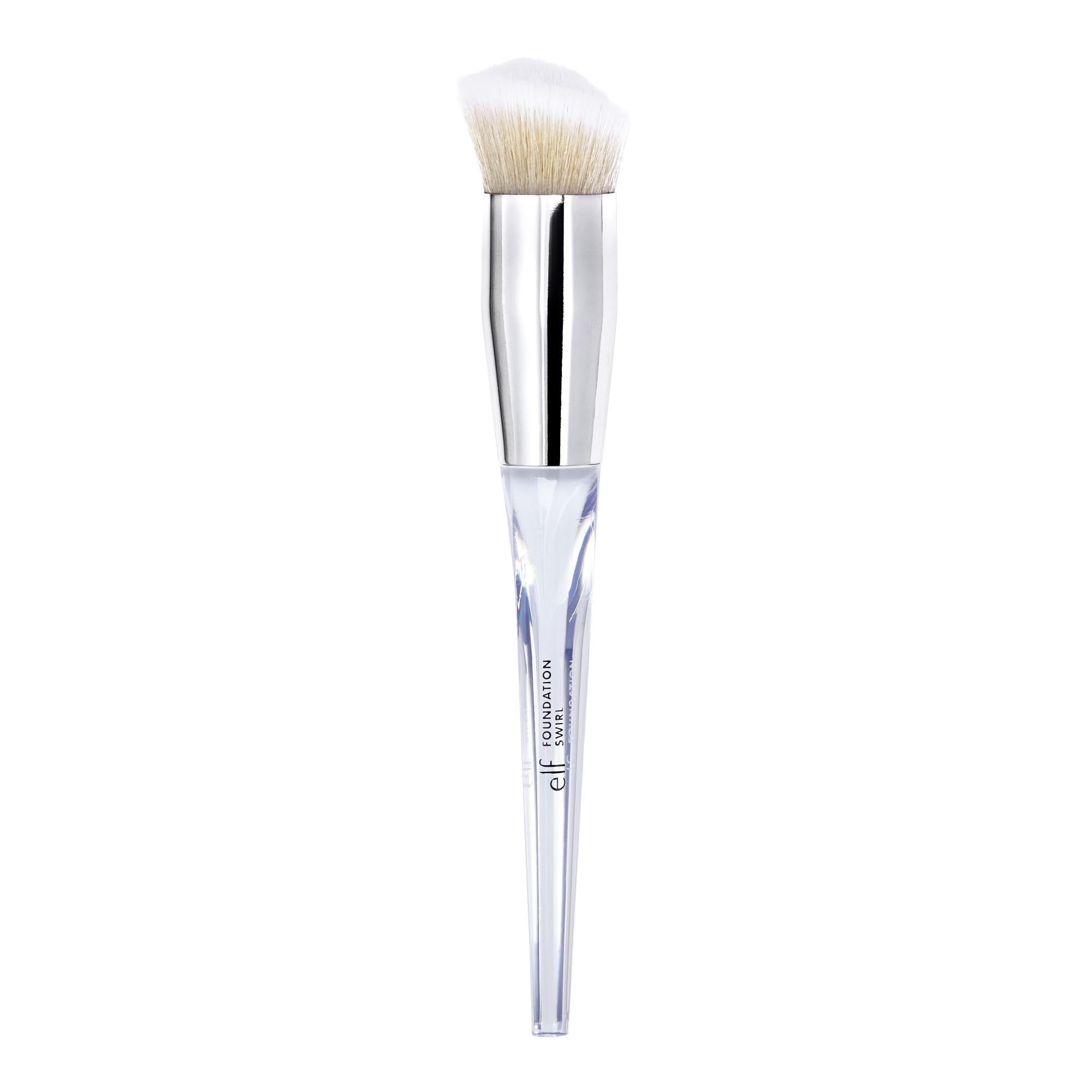 e.l.f. Precision Swirl Foundation Brush, Blends Liquid Foundation Smoothly Onto Skin, Triangular Handle For Ultimate Control, Vegan & Cruelty-Free