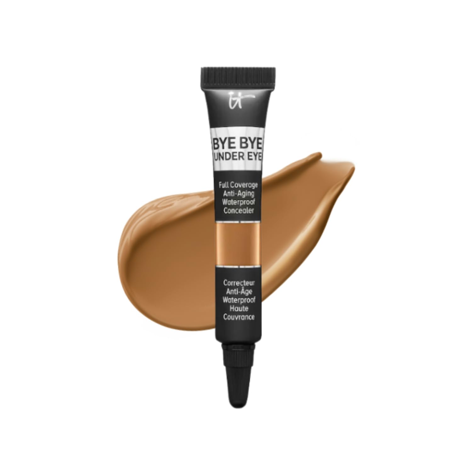 IT Cosmetics Bye Bye Under Eye Concealer Travel - Waterproof, Full Coverage Brightening Concealer For Dark Circles, Fine Lines, Redness & Discoloration, Color Correcting Cream, 24H Wear- 0.11 fl oz