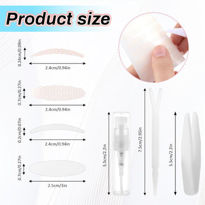 Eyelid Tape for Hooded Eyes Invisible 864PCS Cosmetic Tapes Ultra-Thin Breathable Long-Lasting Double Eyelid Tape for Hooded Droopy Uneven Mono-eyelids