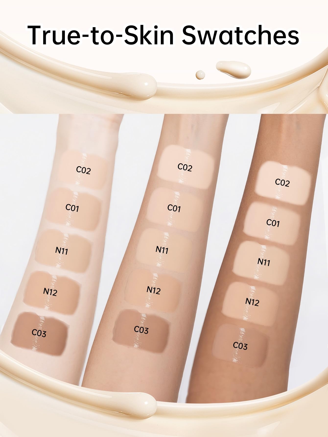 Catkin Phoenix Cushion Foundation Buildable Coverage Anti-Aging Serum Makeup, Sheer Satin Finish, Refill Included, Light Beige 0.46 Oz x 2, C01 NATURAL
